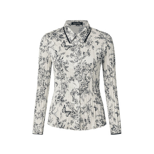 【寻梦蝶影】Koradior珂莱蒂尔商场同款25春气质植物花卉衬衫上衣 - 图3