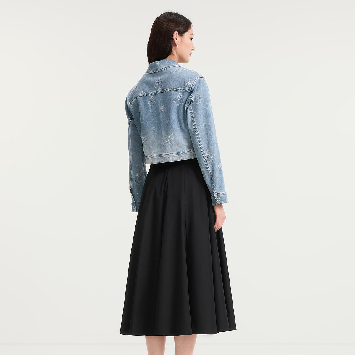 【乔欣同款】Koradior珂莱蒂尔商场同款2025秋季新款牛仔短外套女,淘宝优惠券,粉丝福利购,淘宝优惠卷