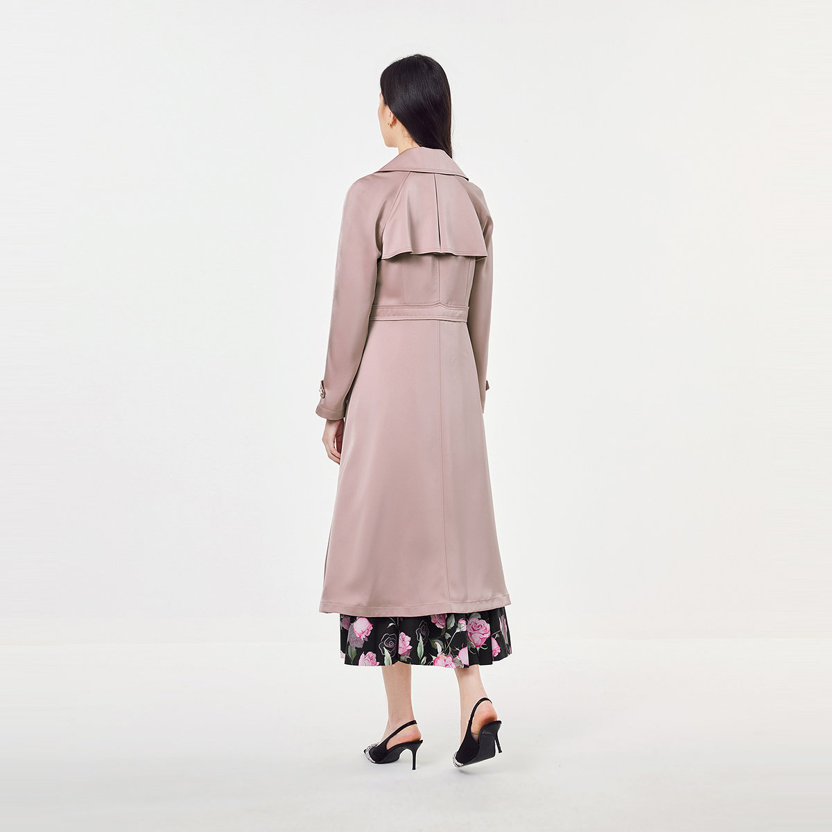 【三醋酸】Koradior珂莱蒂尔商场同款女装2025春新款气质风衣外套