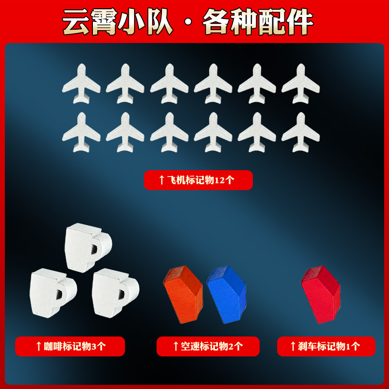 天合SKYTEAM桌游卡牌二人小队合作沟通限制英文版开飞机聚会游戏
