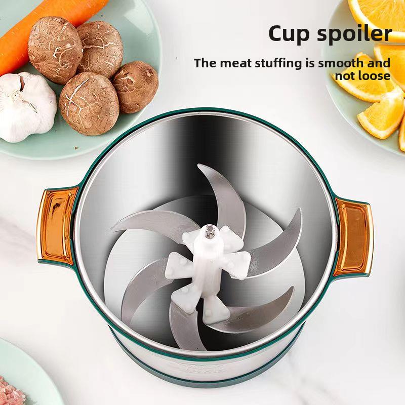 顶圣6L大容量新升级多功能绞肉机不锈钢家用电动辣椒碎菜蒜合面器 - 图2