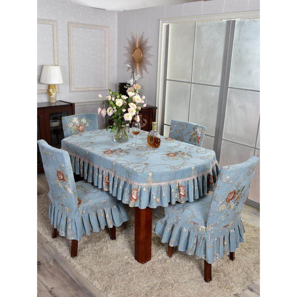欧式桌布桌椅套装布艺家用连体垫子靠背一体蝴蝶结椅子套罩全包定,淘宝优惠券,粉丝福利购,淘宝优惠卷