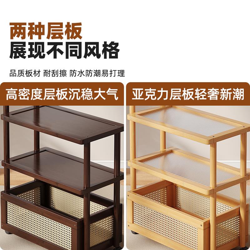 中古小推车置物架客厅可移动茶几沙发边几侧边柜餐边车边桌茶水架 - 图2