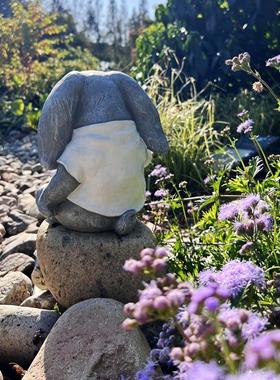 摆件户外庭院兔子家居落地大号阳台布置造景幼儿园花园装饰礼品