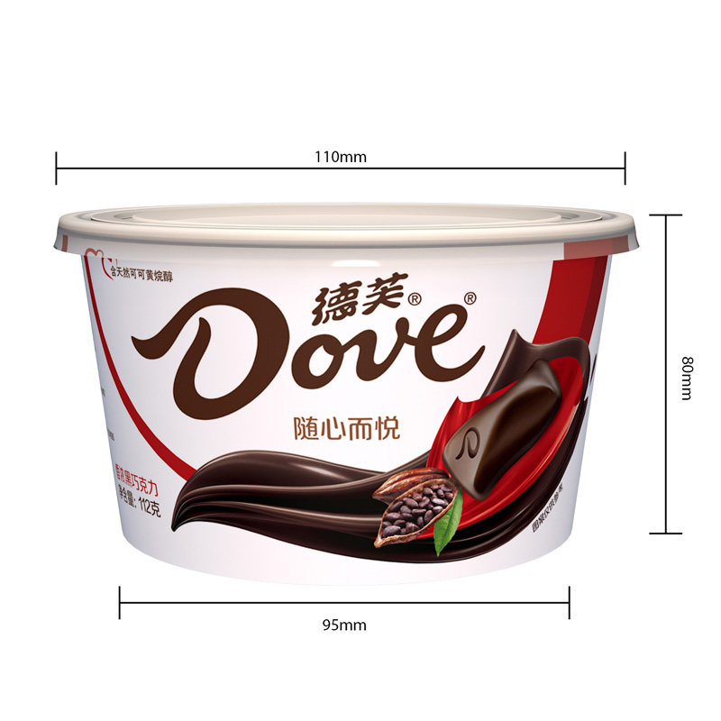 脆香米牛奶巧克力108g+德芙丝滑112g碗装