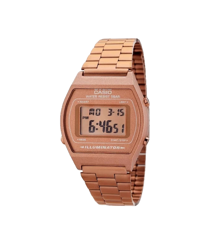 Casio Casio watch retro small square watch unisex, comfortable and versatile B640WC-5A rose gold women's model