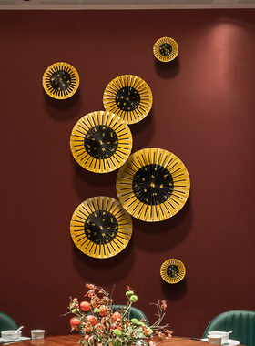 新品东南亚风格餐厅墙面软装饰品挂件客厅L墙饰挂饰新中式饭店墙