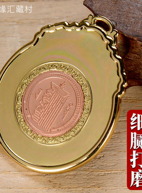 极速九宫八卦牌手工r腰牌吊坠银男女项链十二生肖挂坠铜