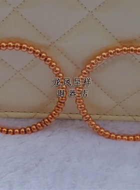 极速纯手工纯紫铜珍珠手镯 纯y铜串珠式手镯 流行首饰夜市地摊货