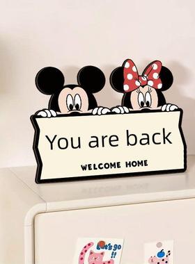 米奇欢迎回家装饰摆件玄关入户挂件客厅电视柜装饰画餐厅鞋柜摆画