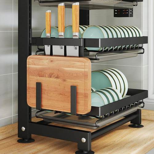 小型碗碟沥水架收纳架厨房置物架家用简易碗盘双层碗架刀架砧板架 - 图3