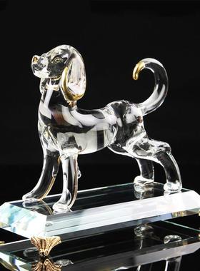 水晶12十二生肖动物鼠牛虎兔龙蛇马羊猴鸡狗猪客厅工艺礼品摆饰招