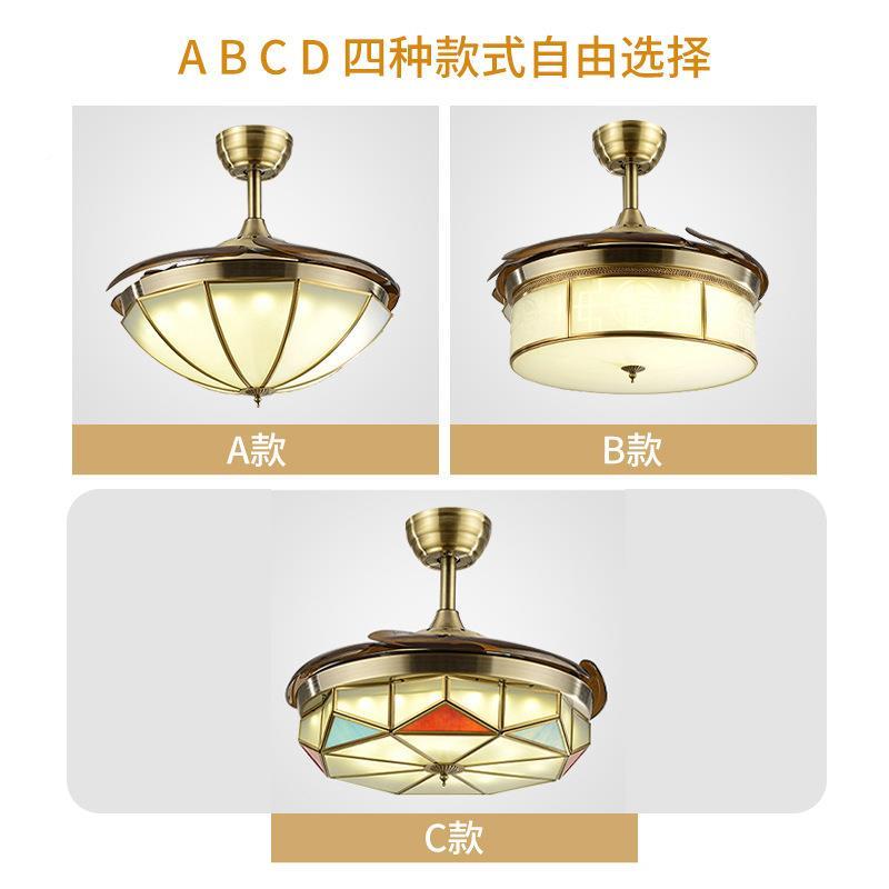 【折扣价】隐形风扇灯吊代约家用客厅灯餐厅新款风简扇吊灯智现能 - 图1