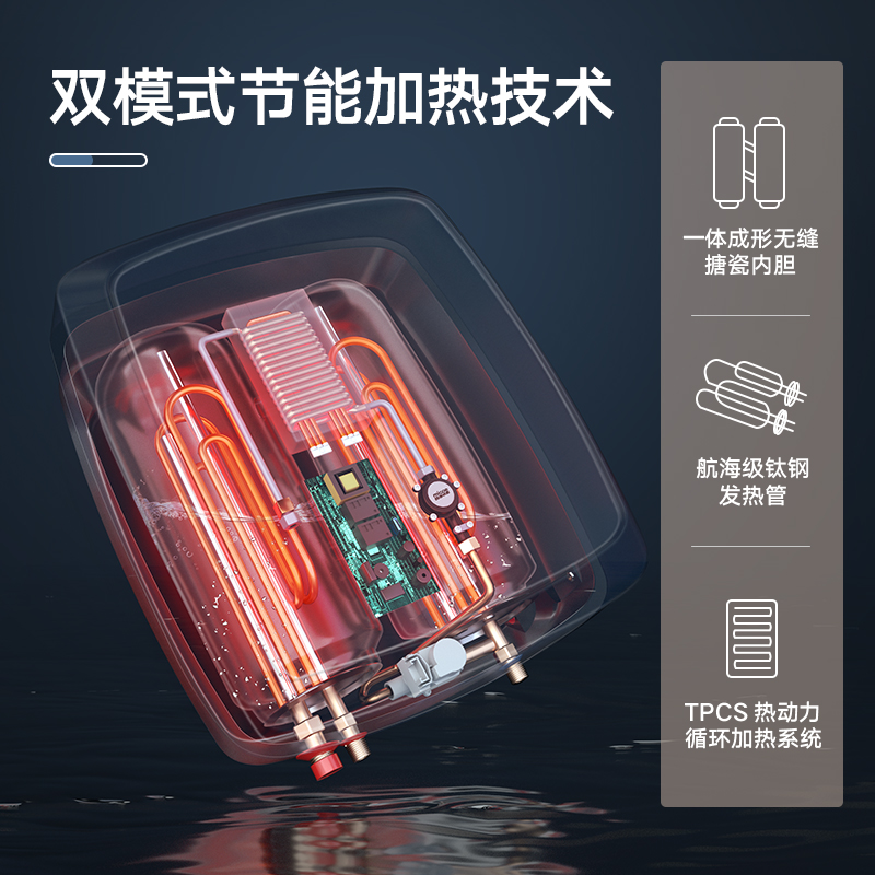 四季沐歌电热水器速热式即热双胆双模智能恒温沐浴家用洗澡机节能