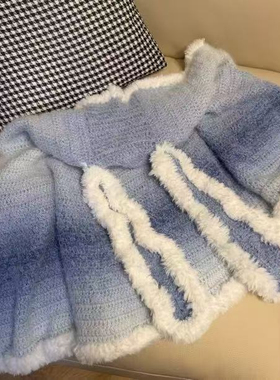 兔子斗篷渐变钩织材料包送女友