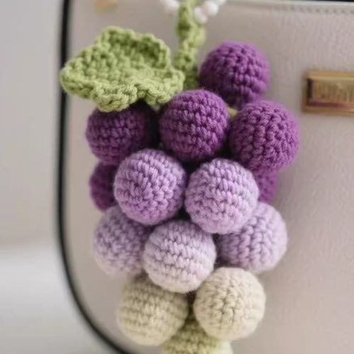 夏日葡萄挂件包挂车挂简单零基础钩针毛线编织材料包diy送礼 - 图2