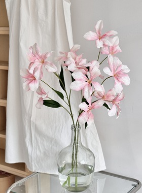 百合仿真花家居客厅摆件婚礼花卉