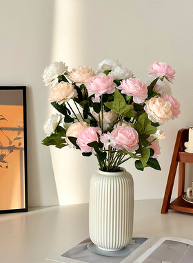 洋牡丹仿真花花艺家居装饰礼堂花