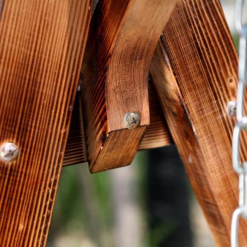 特价防腐实木秋千户外庭院双人摇椅儿童吊篮阳台秋千室内休闲家用 - 图1