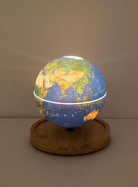 自动升降磁浮地球仪立体发光自转黑科技摆件节日生日礼物客厅
