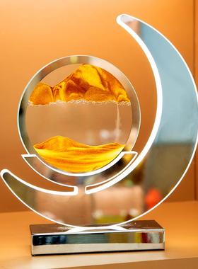 流沙画 画摆件沙漏创意解压办公室客厅酒柜电视柜家居装饰品生日