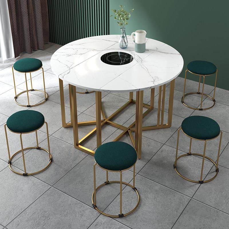 轻奢现代简约可折叠伸缩圆桌餐桌家用电磁炉小户型饭桌不占地方,淘宝优惠券,粉丝福利购,淘宝优惠卷