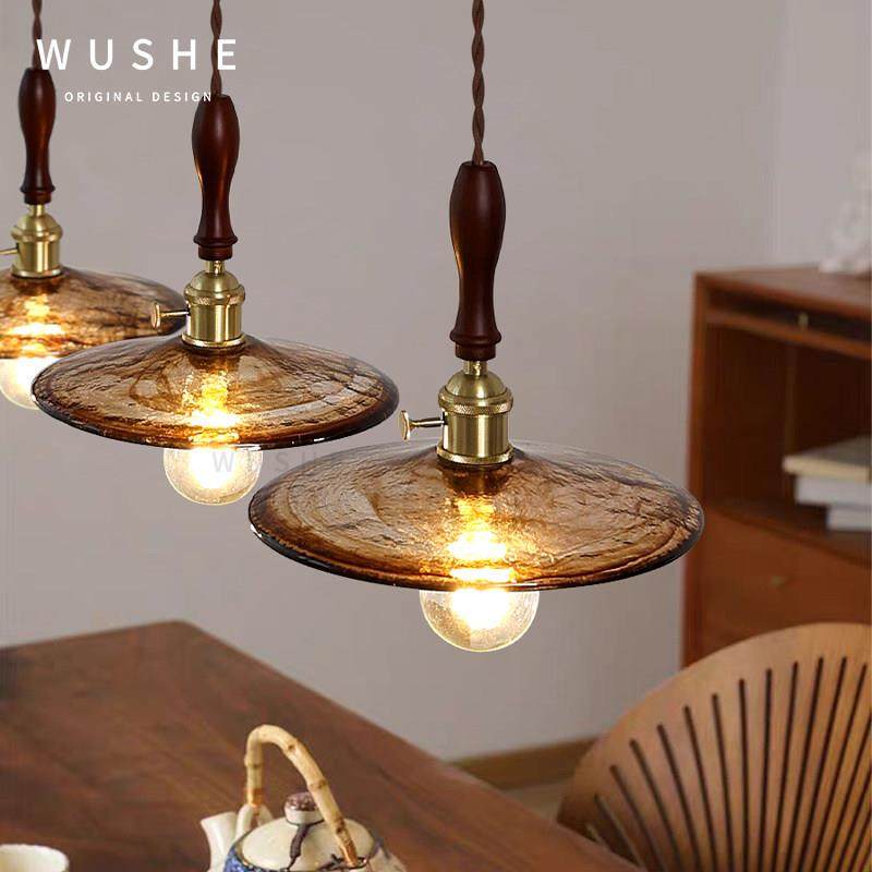 三头长盘飞碟法式中古餐厅吊灯侘寂风复古原木吧台茶室设计师新款,淘宝优惠券,粉丝福利购,淘宝优惠卷