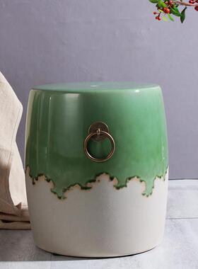 新中式手彩陶瓷墩子瓷凳鼓凳名族风瓷凳布场摆设瓷器家居酒店绣墩