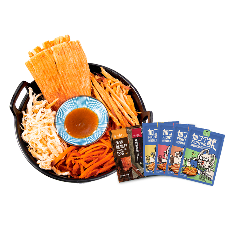【全家富鱿】乐口鱿手撕碳烤鱿鱼条片干零食即食海味小吃青岛特产