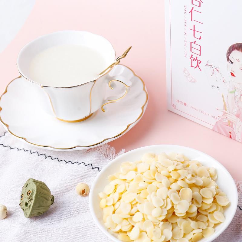 杏仁粉七白饮百合莲子银耳粉早餐羹代餐粉速食即食冲泡饮品 - 图2