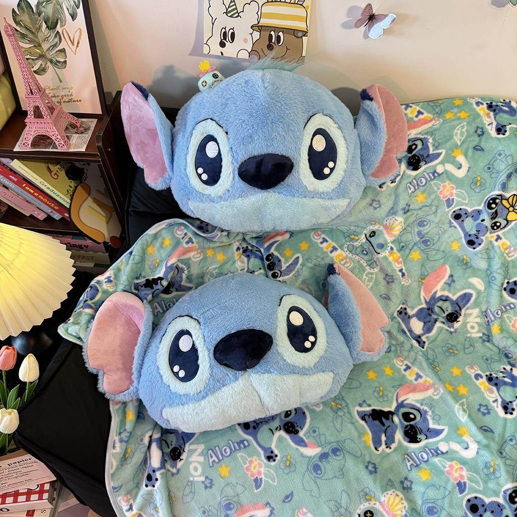 卡通史迪仔抱枕被子两用午睡办公室枕头床上靠垫车载毯子二合一,淘宝优惠券,粉丝福利购,淘宝优惠卷