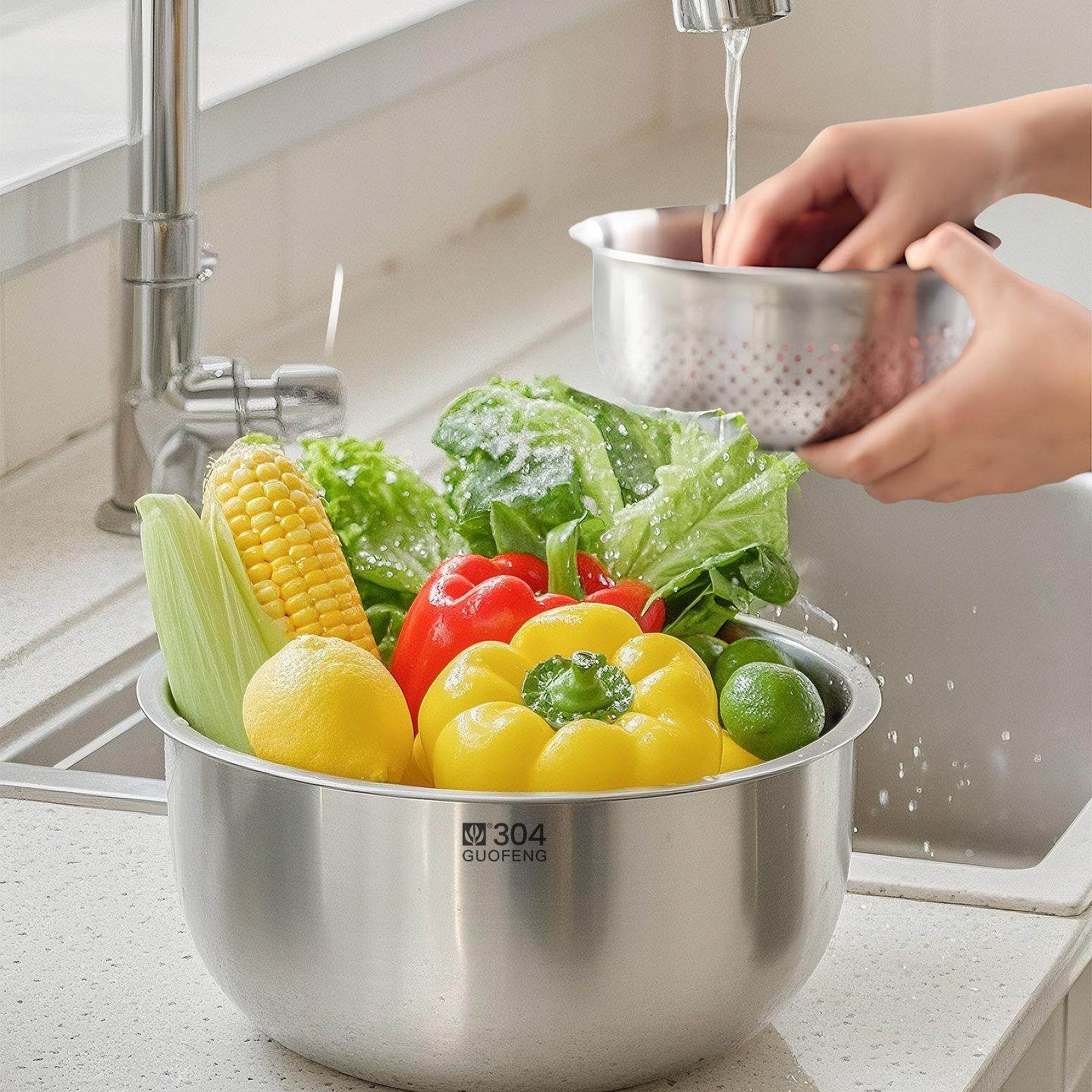 304食用级不锈钢洗菜盆厨房洗米滤水篮加厚漏盆子过滤网筛沥水篮,淘宝优惠券,粉丝福利购,淘宝优惠卷