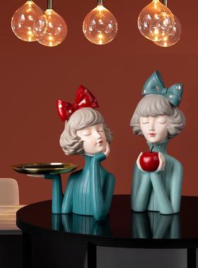 泡泡女孩摆件轻奢家居客厅电视柜儿童房装饰品结婚送新人生日礼物