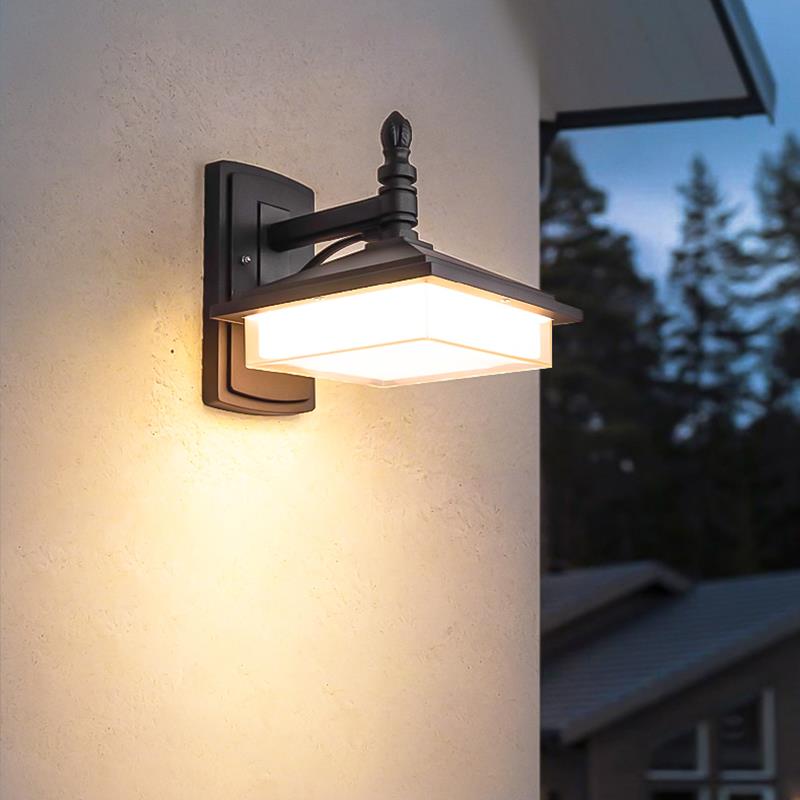 户外壁灯防水感应庭院门头灯入户大门口照明室外超亮露台阳台墙灯 - 图2