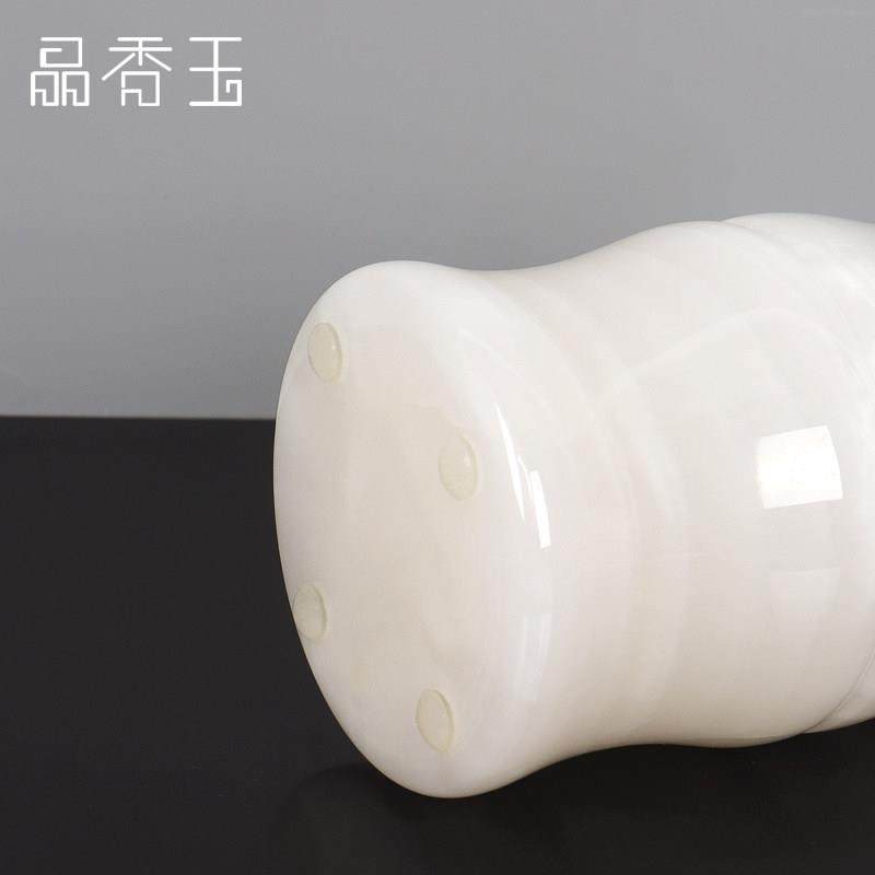 笔筒梳子筒白玉大理石收纳筒 牙刷牙具架座浴室洗手台化妆轻奢,淘宝优惠券,粉丝福利购,淘宝优惠卷