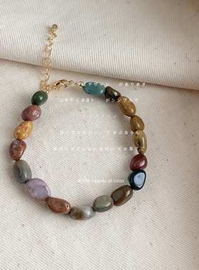 天然石手作设计感新款手链新中式景区饰品手饰货源工厂简约饰品女