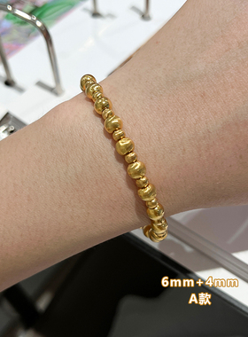 墨豆家 灯泡猫眼手链轻奢小众设计高光拉丝猫眼手串高级感手饰女