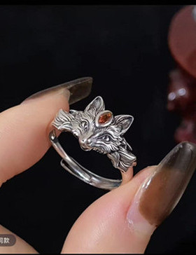 寰奢九尾灵狐戒指指环