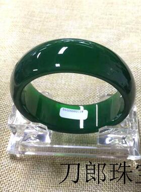 新疆和田玉手镯女款加宽碧玉镯子天然老坑俄料真玉石珠宝A货证书