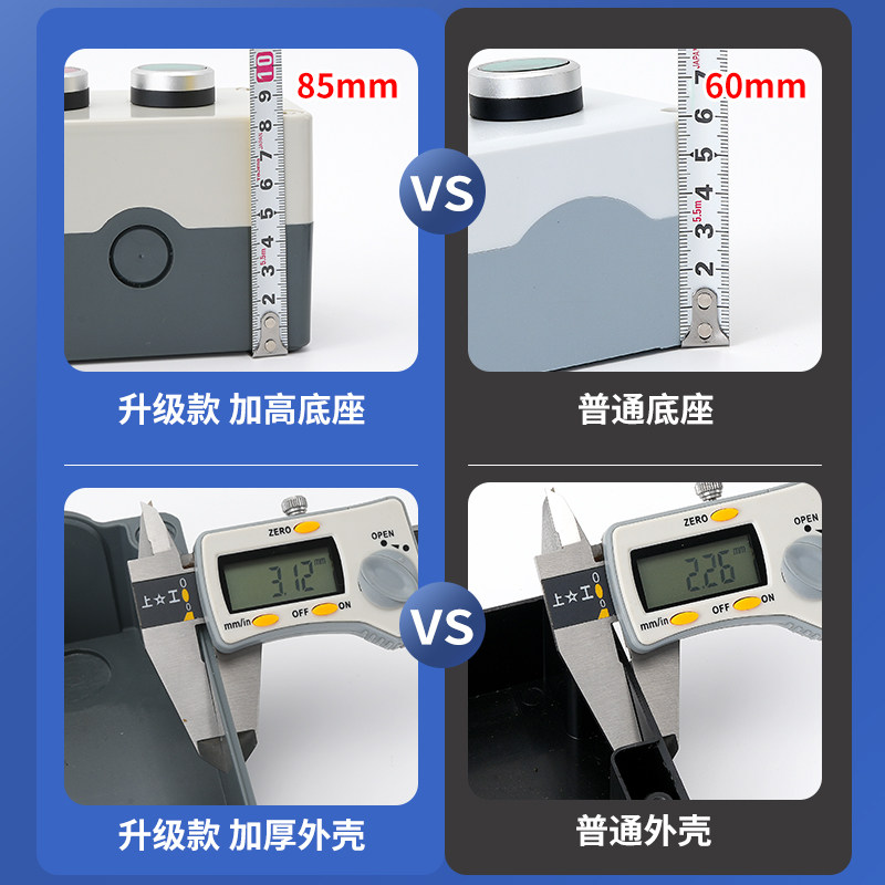 按钮开关盒加高高带灯专用防水防尘急停旋钮指示灯控制壳体1234孔,淘宝优惠券,粉丝福利购,淘宝优惠卷