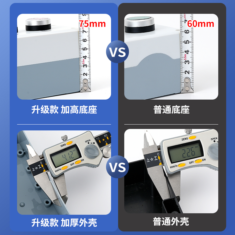 高品质按钮开关控制盒123456孔启停风机控制塑料加厚防水壳体包邮-图1