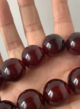 天然酒红玛瑙男士手链大球20mm