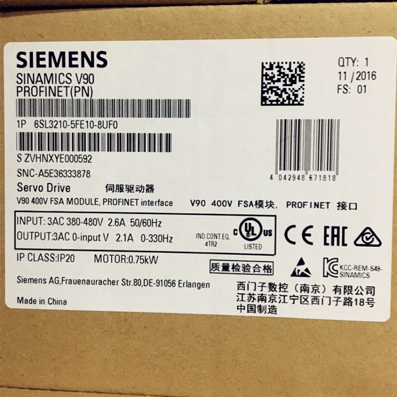 全新 6SL3210-5FE11-5UF0 V90 1.5KW驱动器带6SL3210-5FE11-5UFO-图3