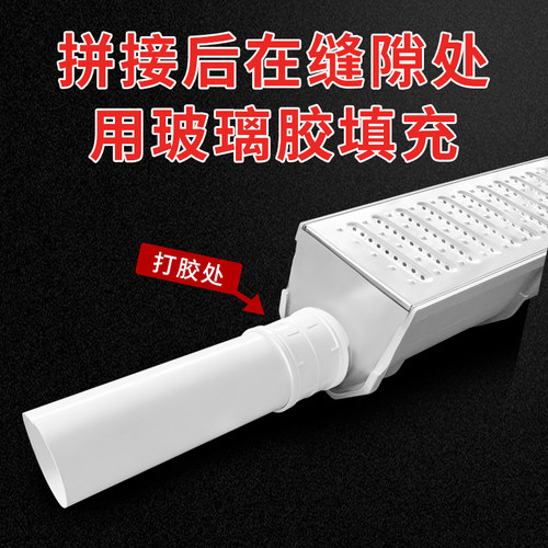 水沟配件304不锈钢下水接口 堵头 成品排水沟u型槽地沟水槽不锈钢 - 图2