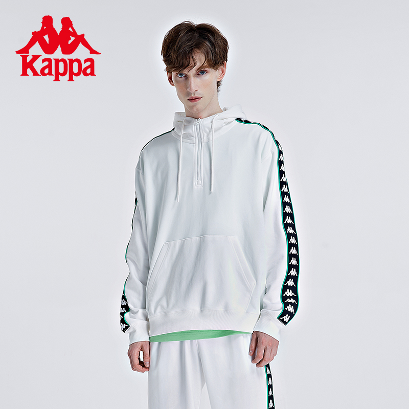 Kappa卡帕男装秋季新款连帽卫衣串标休闲套头衫运动上衣K0B52MT62