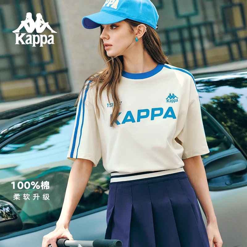 Kappa卡帕男装女装2025夏季新款运动休闲百搭短袖T恤K0FX2TD09D - 图3