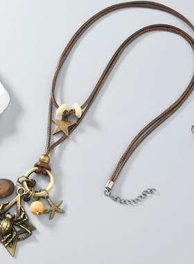 时尚百搭长款毛衣链蜘蛛造型