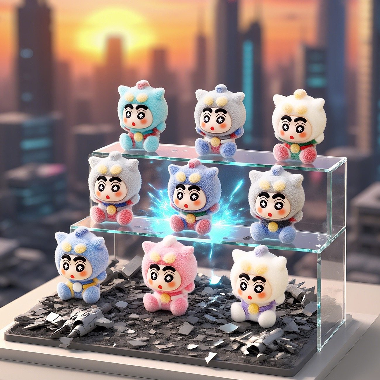 超人小新植绒萌粒摆件卡通可爱桌面装饰品潮玩公仔创意小礼品批发,淘宝优惠券,粉丝福利购,淘宝优惠卷