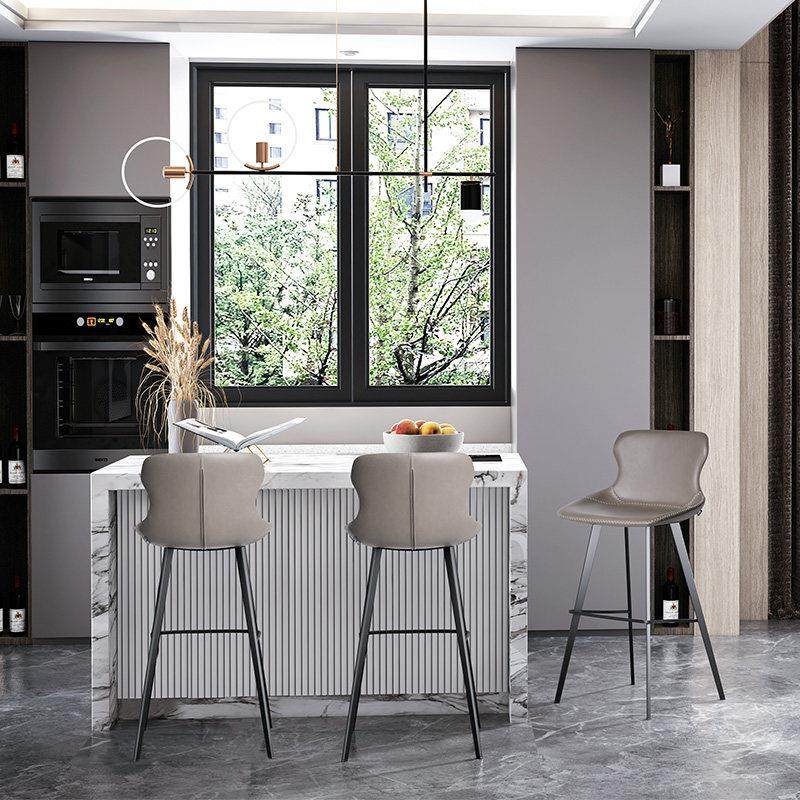 吧台椅子高脚吧凳酒吧椅铁艺轻奢皮靠背北欧休闲现代简约网红712,淘宝优惠券,粉丝福利购,淘宝优惠卷