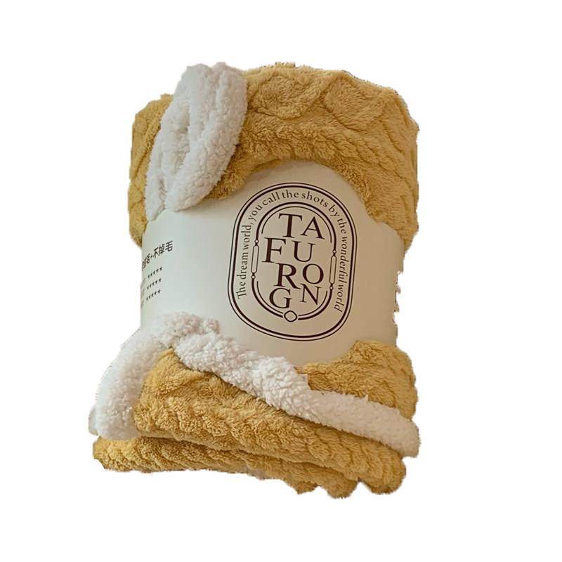 冬季加厚保暖柔软双面羊羔绒塔芙绒提花毛毯儿童学生网红款盖毯,淘宝优惠券,粉丝福利购,淘宝优惠卷